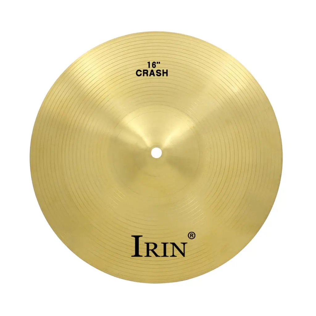 IRIN Professional 16 inch Brass Alloy Crash Ride Hi-Hat Cymbal for Drum Percussion Players Beginners