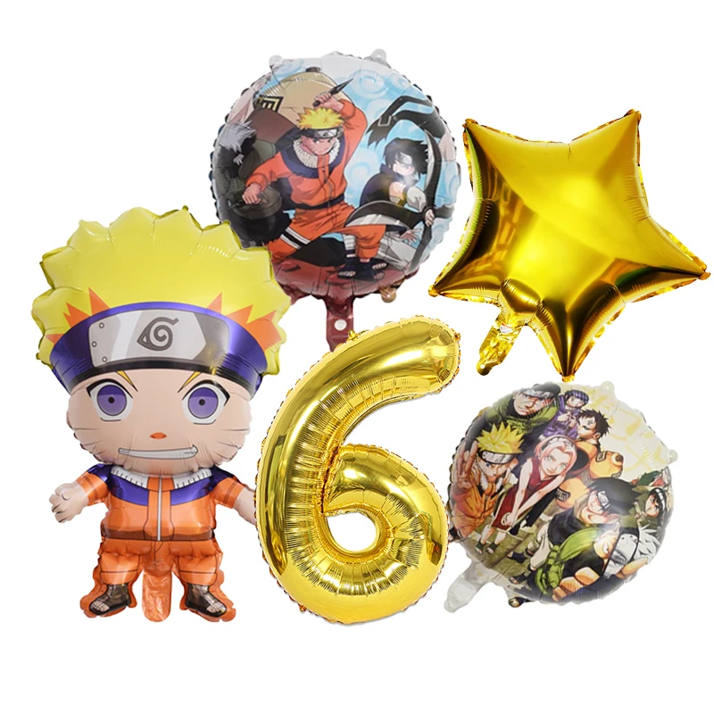 

Naruto Boy Birthday Party Balloon Set Cartoon Aluminum Foil 0-9 Number Balloon Baby Shower Ball Supplies Decor Birthday Gift New