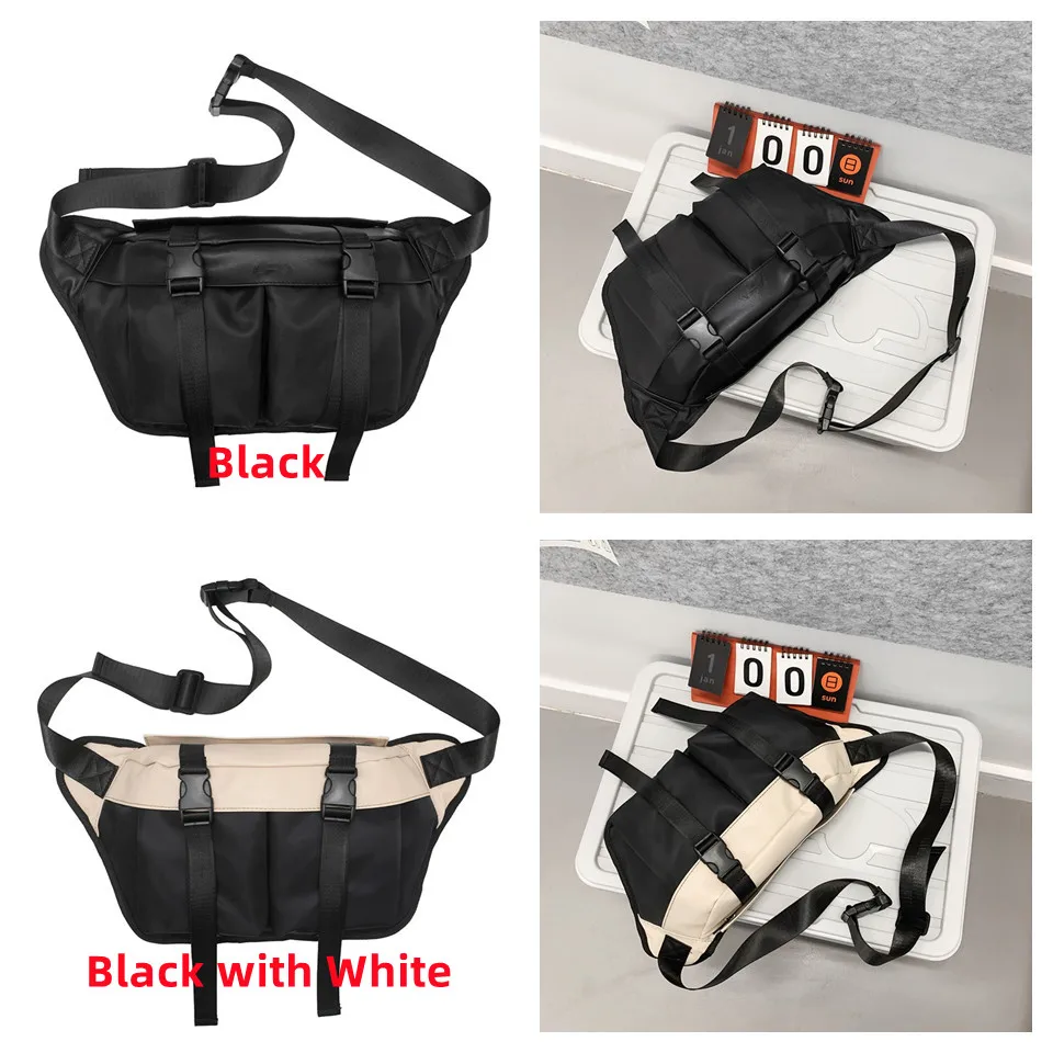 Men Nylon Waist Pack Belly Purse Waist Bag For Men Zipper Pocket Fashion Travel Sling Bags Crossbody Bag