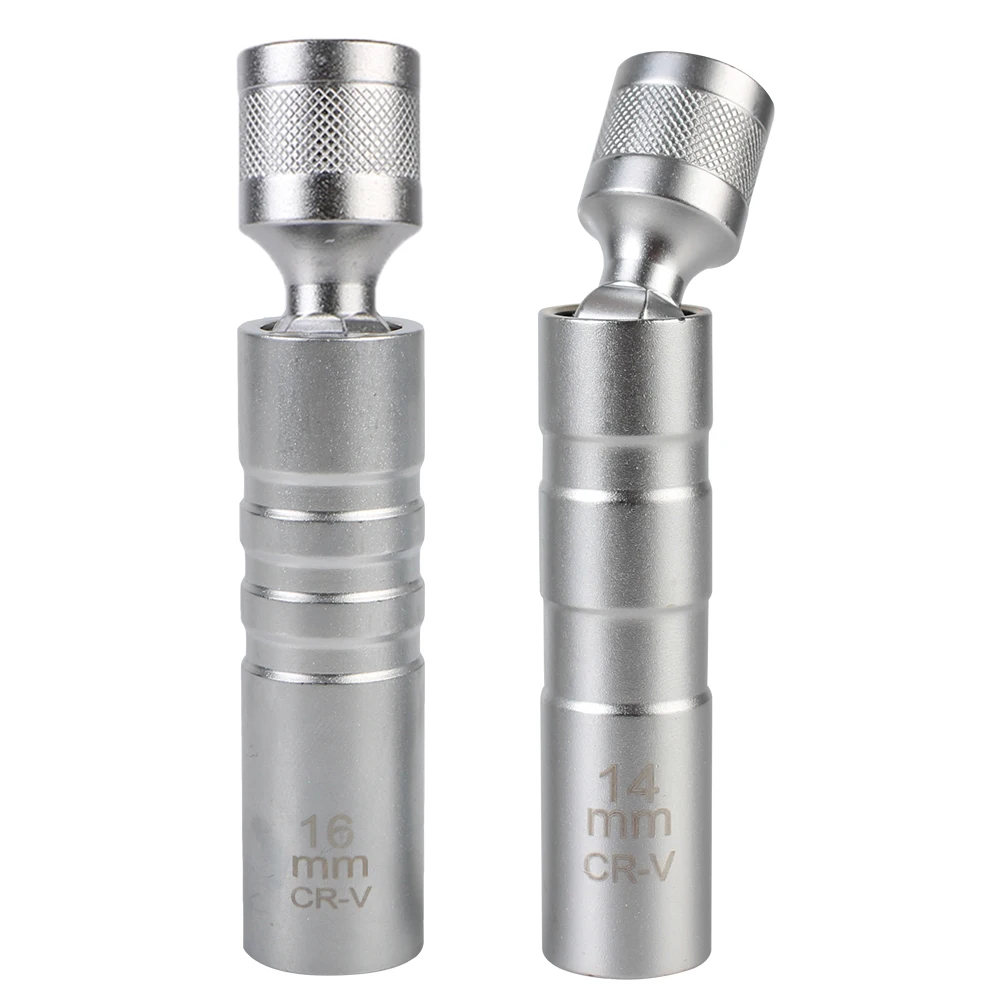 12 Winkel flexibler Steckschlüssel mit magnetischem Autore parat ur werkzeug Universal gelenk dünnwandig 14mm 16mm Zündkerzen buchse