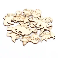 20pcs Mixed Dinosaur Cartoon Wooden Slices For Scrapbooking Embellishments DIY Crafts Supplies Wood Ornament Home Decor 3