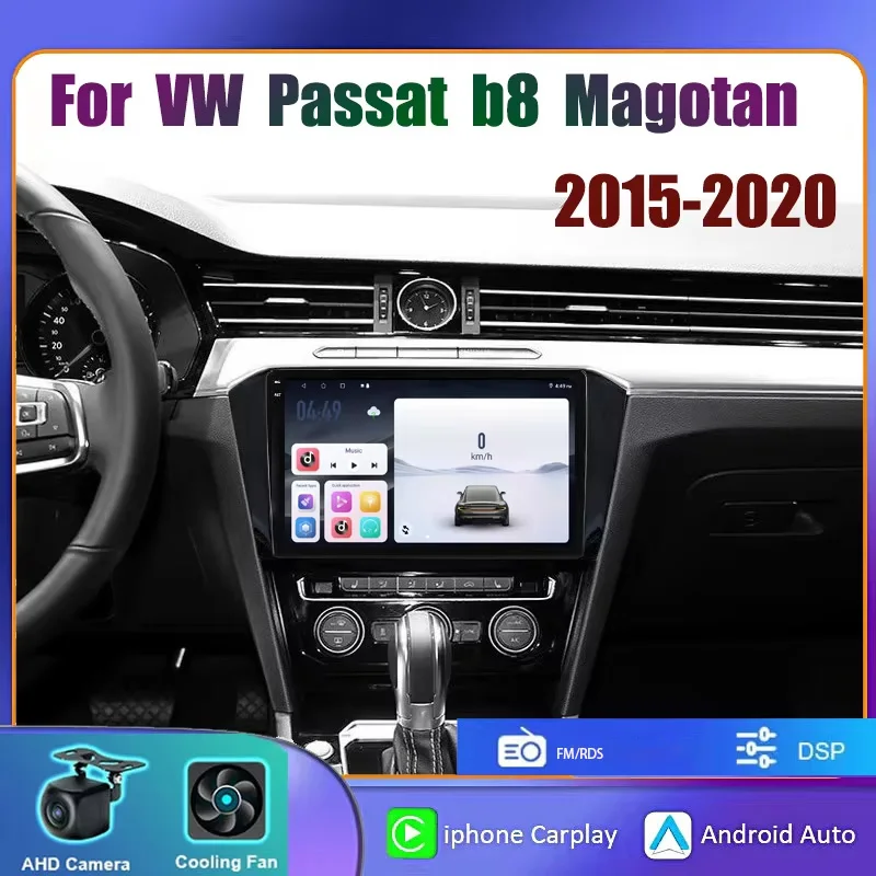 

10" For VW Passat B8 Magotan 2015-2020 Car Radio Multimedia Stereo Navigation Wireless BT GPS Carplay Radio Head Unit Reversing