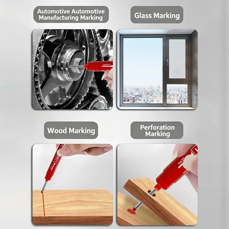 

[k]1PC Long Needle Marker Pen Deep Hole Metal Bathroom Woodworking Tile Screw Deep Hole 20mm/45mm Dash Pen Marker Pen