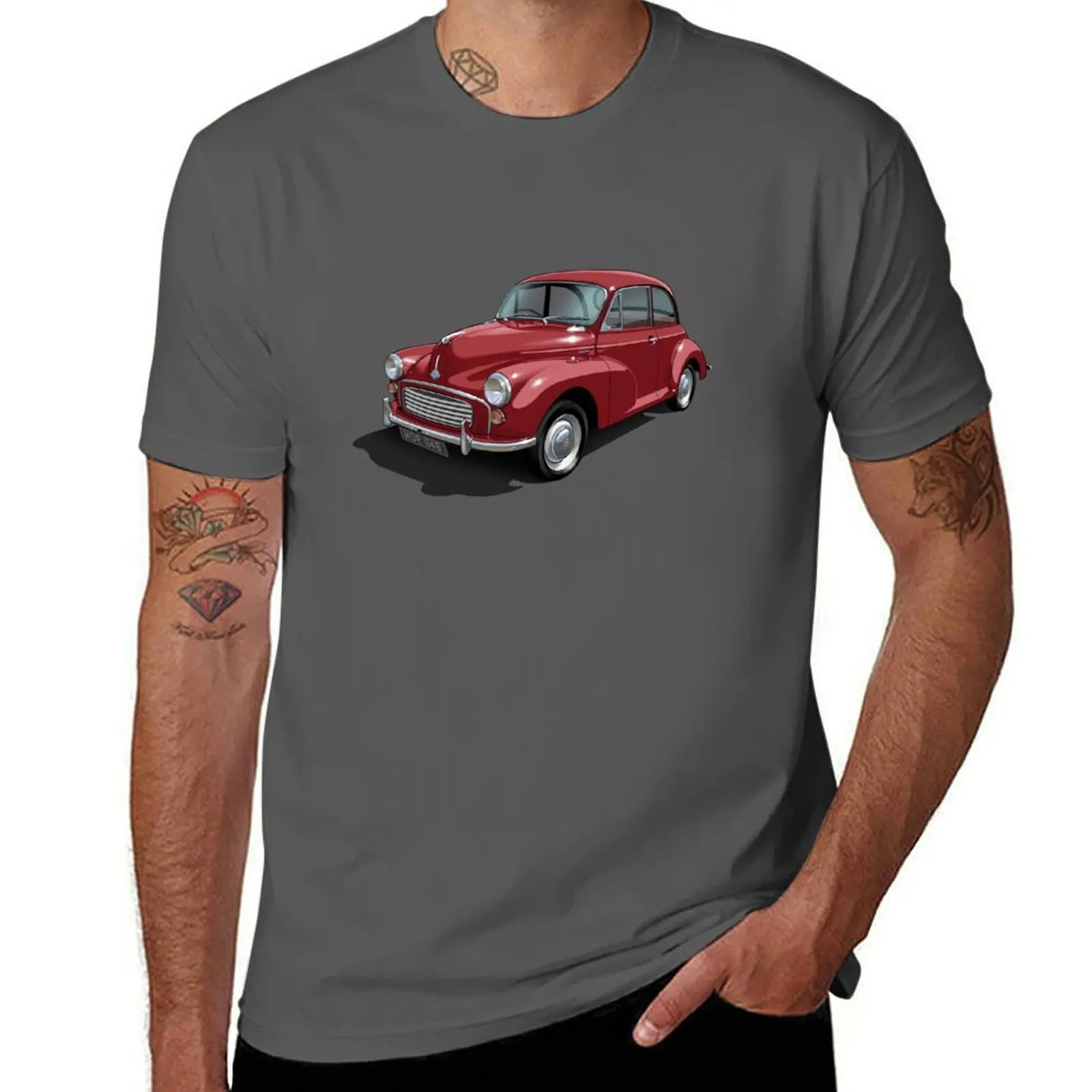 

Morris Minor in maroon T-Shirt man t shirt summer t shirts for man cotton funny T-Shirt