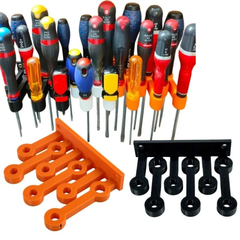 Slots Screwdriver Wall Mount Rack Durable Easy Install Space Saving Garage Organizer for Workshop Repair DIY Hand Tools