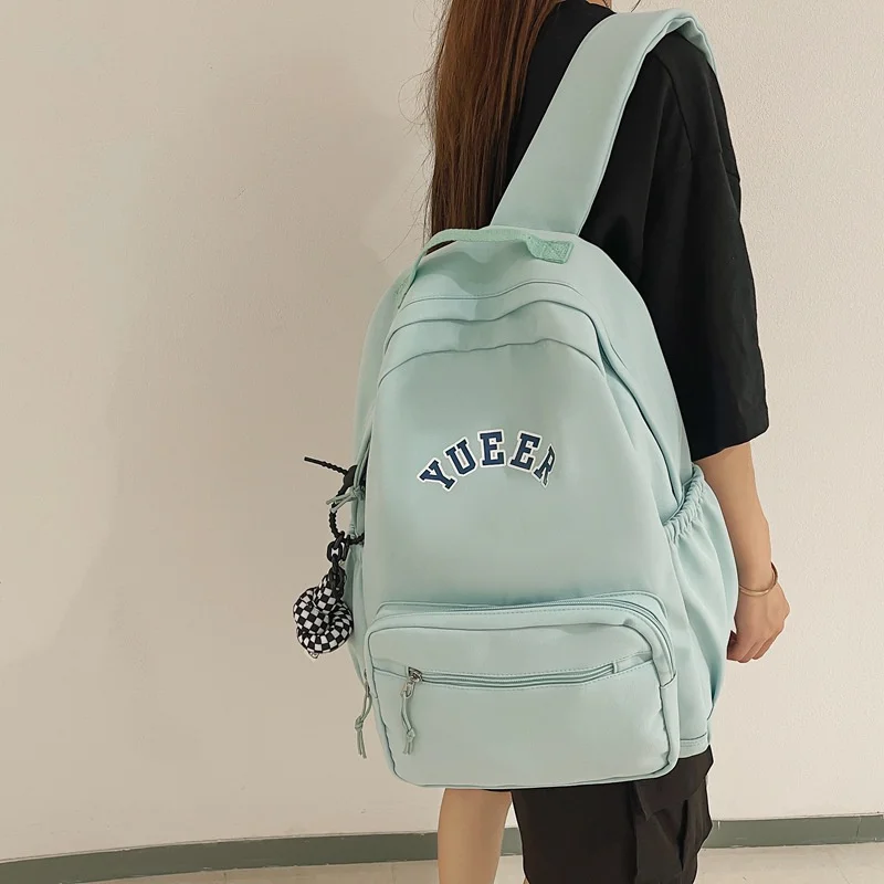 TRAVEASY Women Schoolbag Bookbags Solid Color Female Backpack Casual Woman Travel Bag High Quality Schoolbag for University Lady