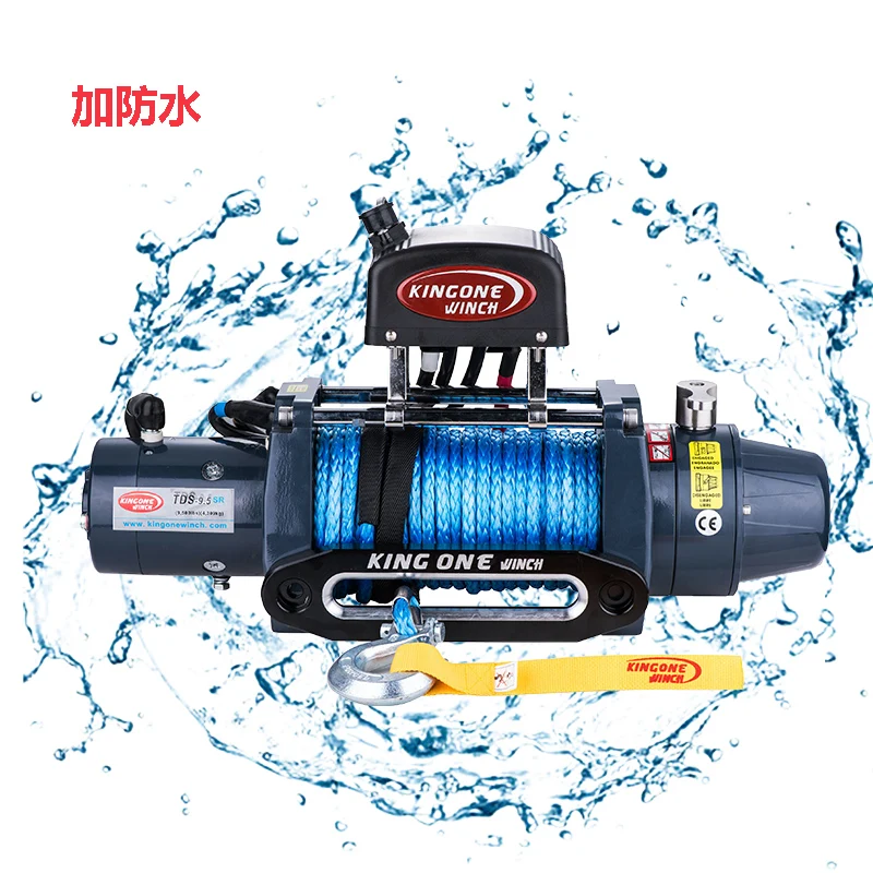 Wholesale 4x4 Car Accessories 12v or 24v 9500lb electric Winch with nylon rope