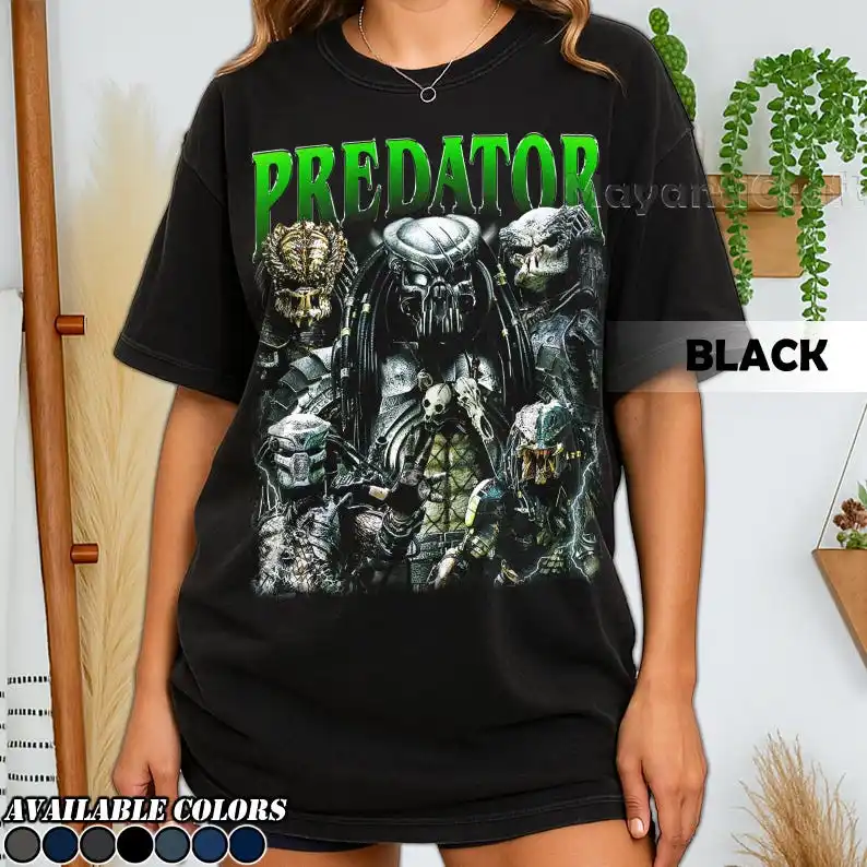 تي شيرت Limited Predator: Badlands Shirt Predator Movie Bootleg Fan، هدية للنساء والرجال للجنسين