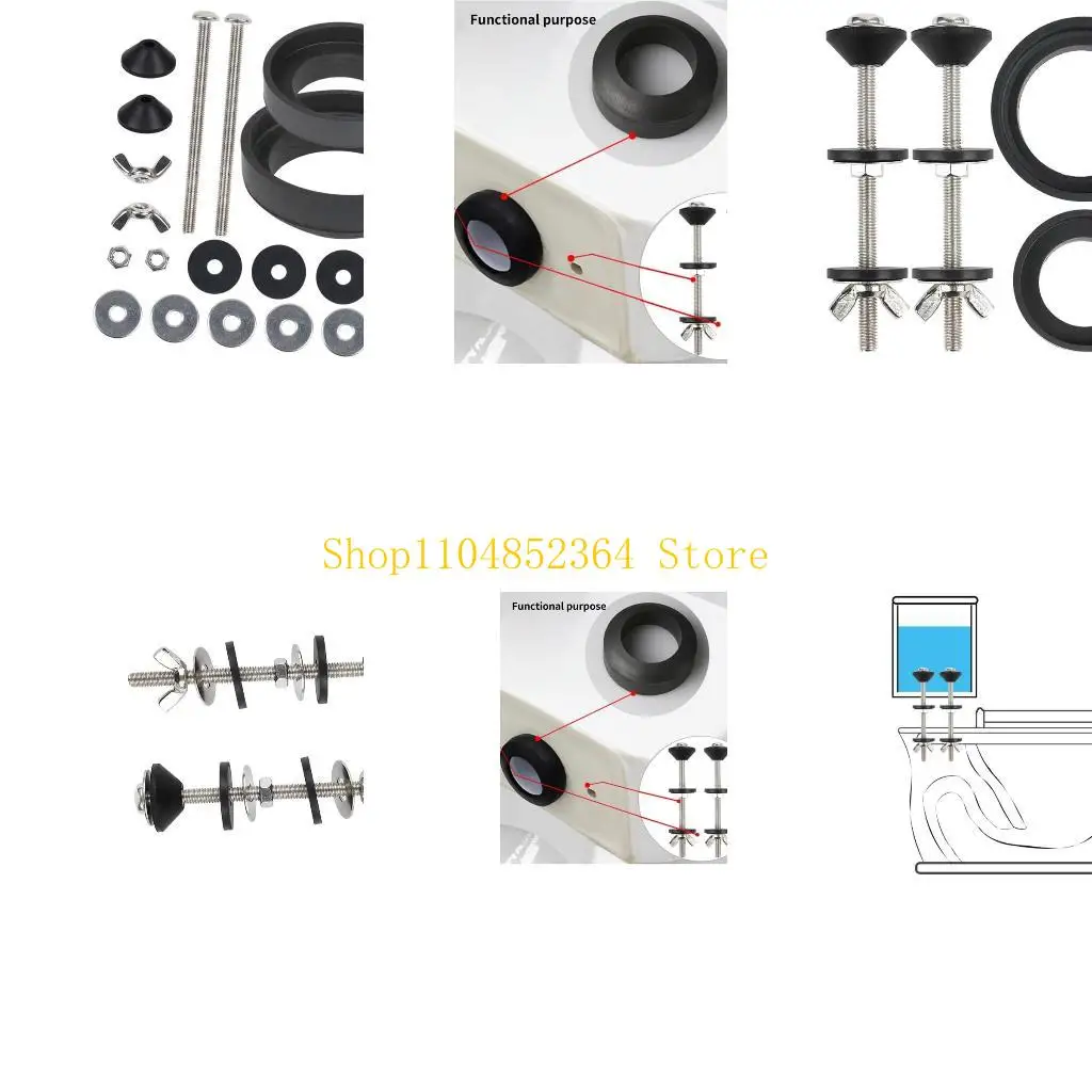 

652F Universals Toigt Bolts Комплекты для туалетных болтов с туалетными булочками из нержавеющих сталей