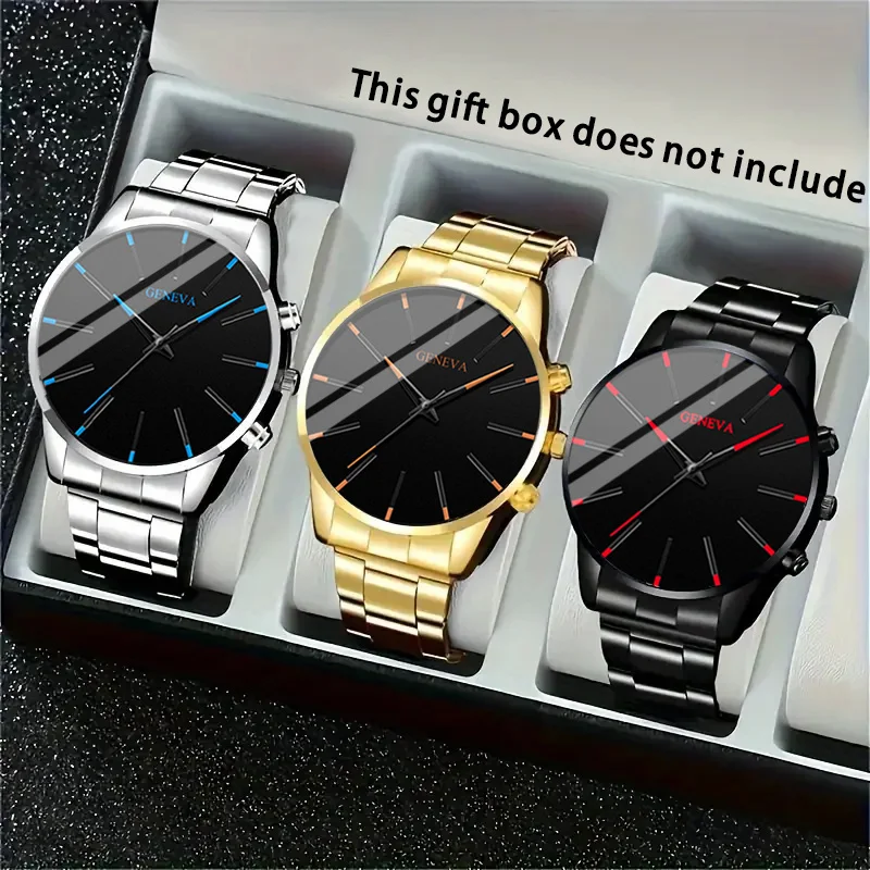 

3 шт./компл., комплект повседневных мужских часов, мужские часы, часы из 3 шт., кварцевые часы, очень подходят для повседневного ношения, идеальный подарок для мужчин