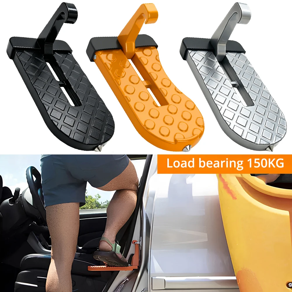 Auto Faltbare Auto Dach Rack Tür Schritt Multifunktions Universal Latch Haken Fuß Pedal Aluminium Legierung Sicherheit Zubehör Ständer – Detail 1