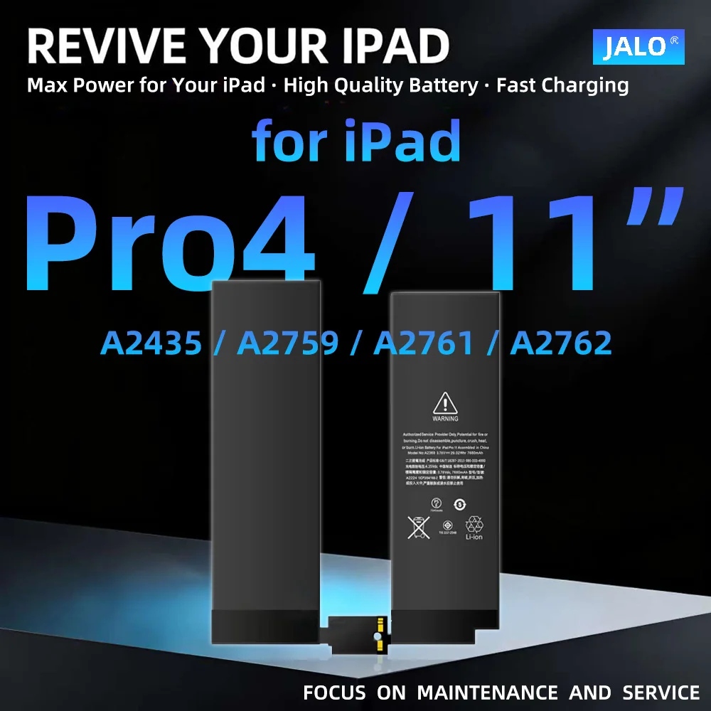 JALO 태블릿 배터리 iPad Pro 11인치 1세대 2세대 3세대 4세대 A1979 A2068 A2377 A2459 A2759 A2761 리튬 폴리머 배터리