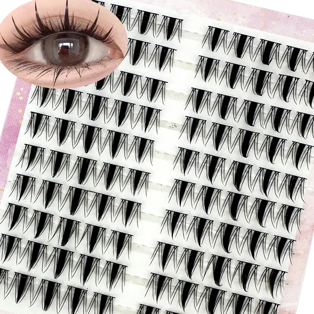 10 rzędów pojedyncze rzęsy DIY klastry rzęs naturalne sztuczne rzęsy klastry rzęs Manga Lashes nowicjusz codzienny makijaż rzęs