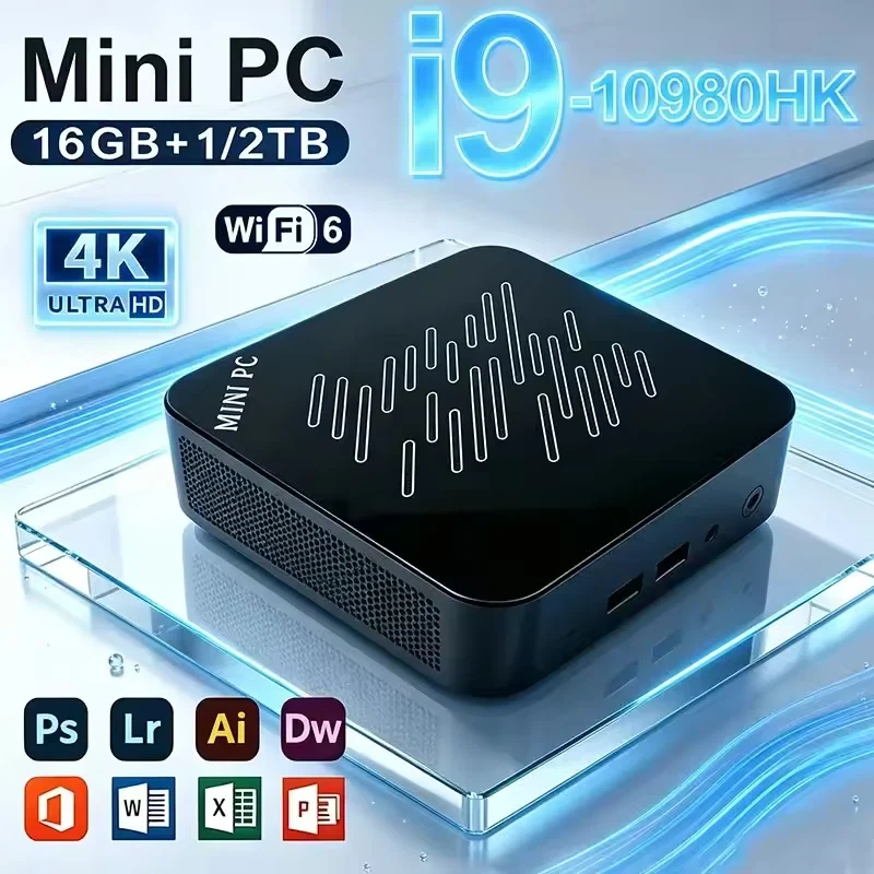 新しいミニpc-インテル-core-i9-10980hk--16gb-32gb-ddr4-ram-1tb-2tb-m2-ssd-4k-uhd-トリプルディスプレイ-ゲーミング・オフィス用ミニデスクトップコンピューター