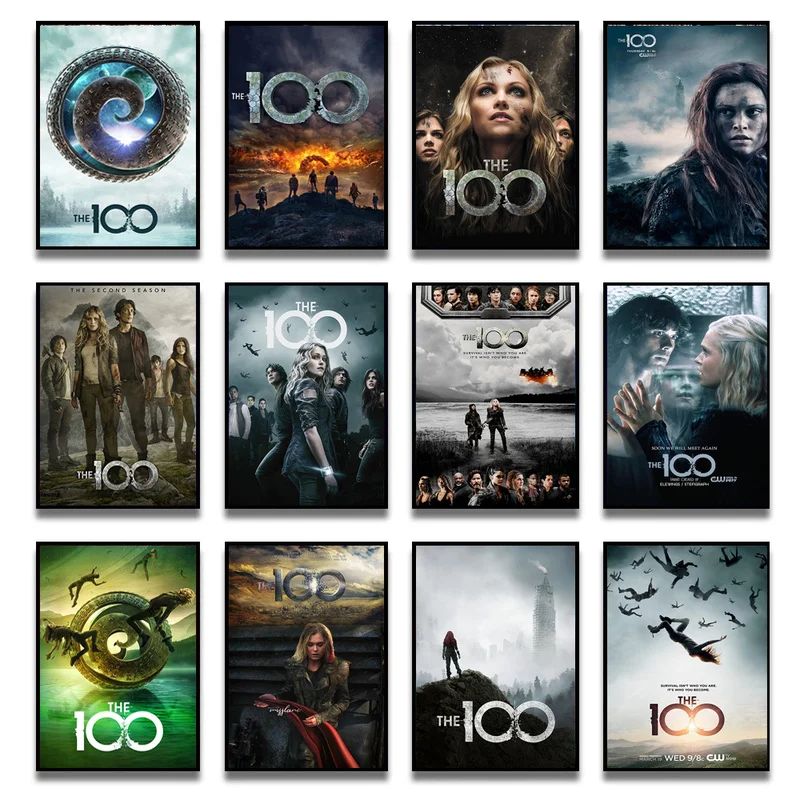 Abstract The 100 Season TV Series Show Movie Art Canvas Painting Prints and Posters Wall Art Pictures for Living Room Home Decor