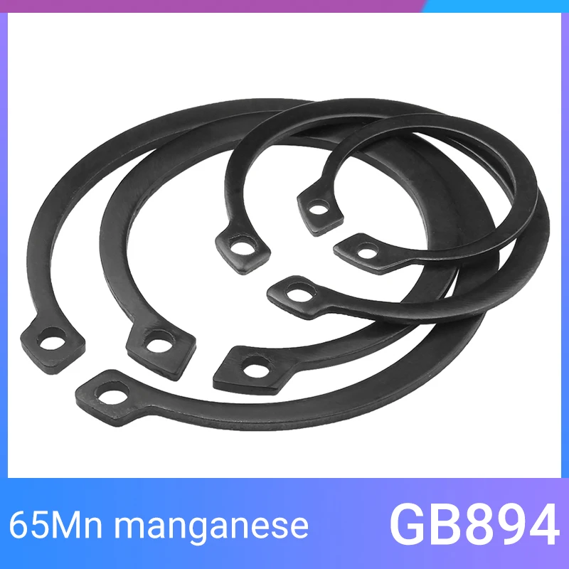 30~250Pcs M6 M8 M10 M12 M14 M16 M18 M20 C-clip Washers Internal External Retaining Circlips Snap Retaining Ring Carbon Steel Kit