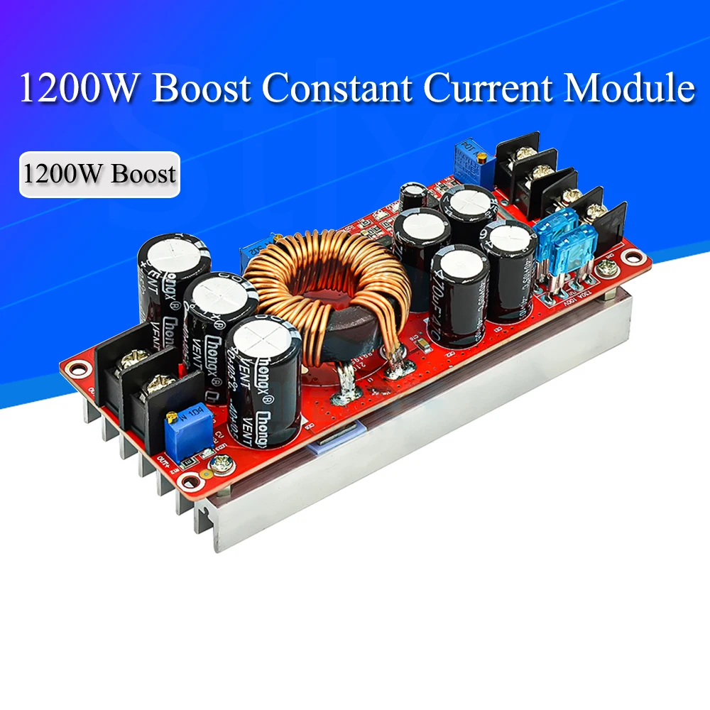 1200W 20A DC Converter Boost Step-up Power Supply Module IN 8-60V OUT 12-83V With Heat Sink 1200 W 12V to 24V 48V 1200W 20A DC