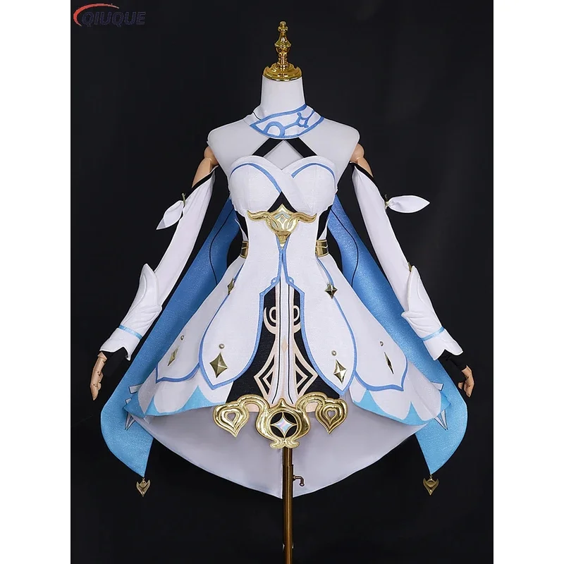 

Lumine Cosplay Costume Lumine Wig Women Uniform Dress Set Outfits Anime Game Clothes Halloween Party Comic Con Role Play Suit