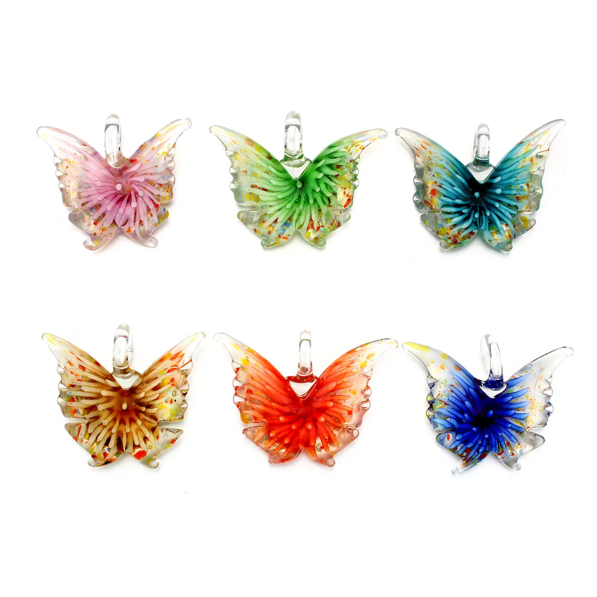 Wholesale Lot 6Pcs Lovely Animal 3D Butterly Shape Pendant Fit Necklace Wedding Engagement Party Valentine Gift