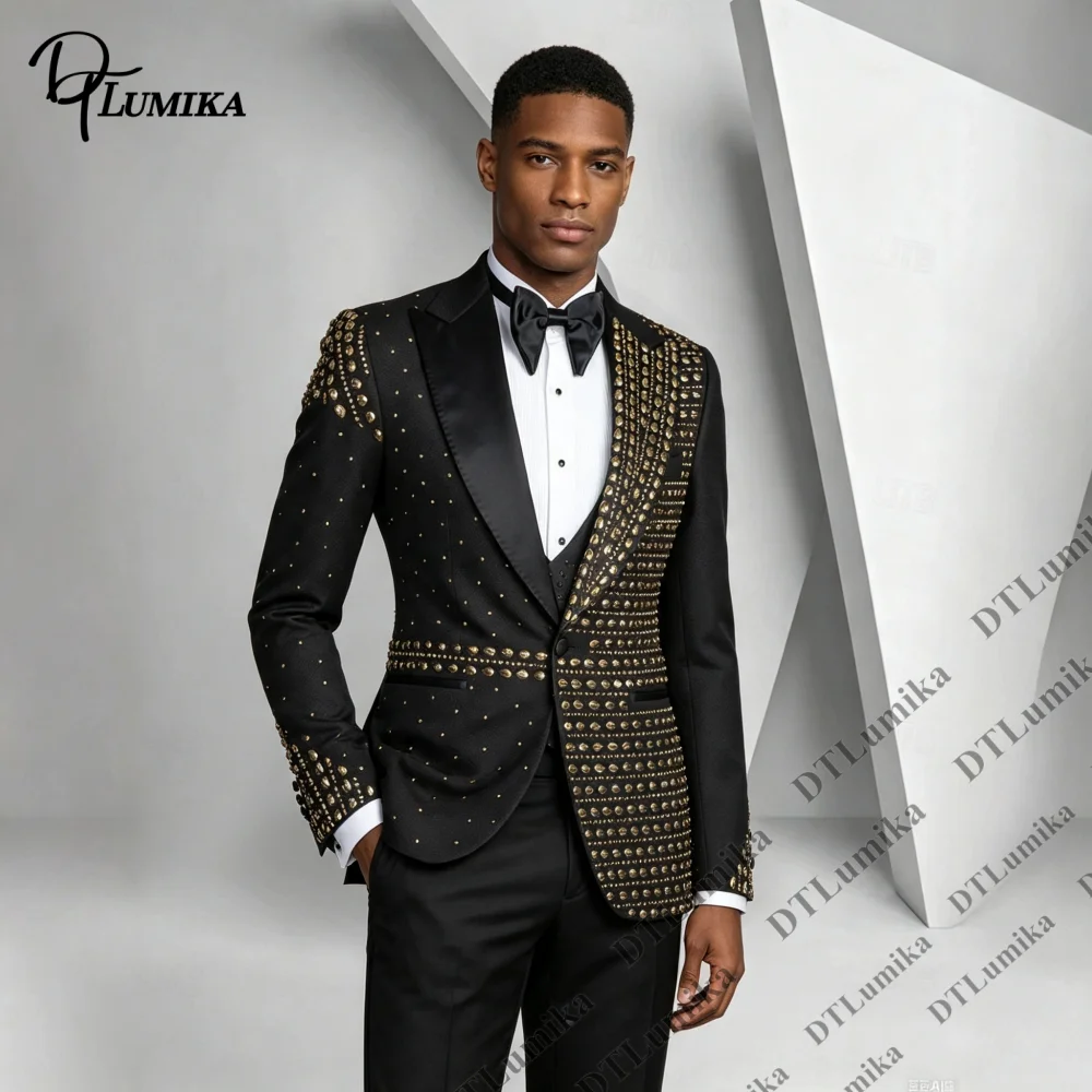 DTLumika 2026 New Wedding Suit for Men Big & Tall Groom Suit Made To Measure XXS-7XL Banquet Prom Party Tuxedo Tailored Fitting