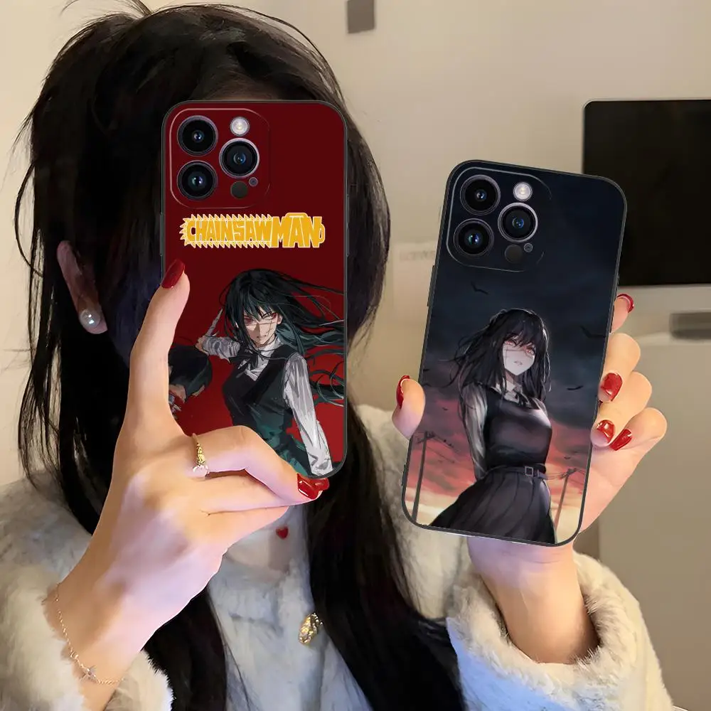 

Chainsaw Yoru Asa Phone Case for iPhone 17 16 15 14 13 12 11 X XR XS 8 7 Air Pro Max Plus Mini Soft TPU Shockproof Cover