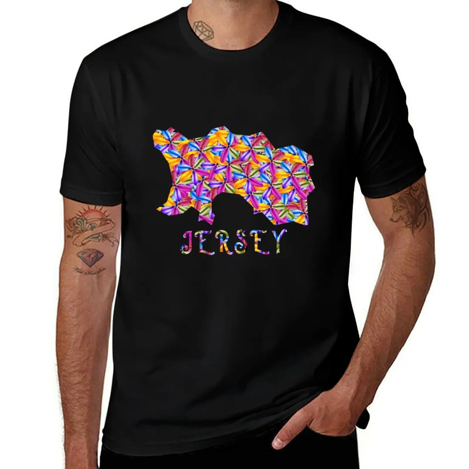 

The flowery isle of Jersey / ile de jersey T-Shirt t shirt man designer man t shirt luxury T-Shirt