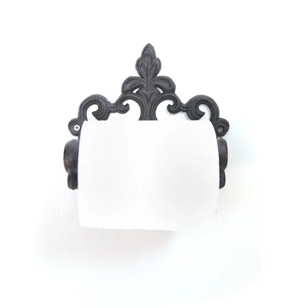 

2Pcs Round Towel Ring and Tissue Holder Combo Strong Iron Build Eco Friendly Finish Fits Various Decor Styles Bathroom Storage