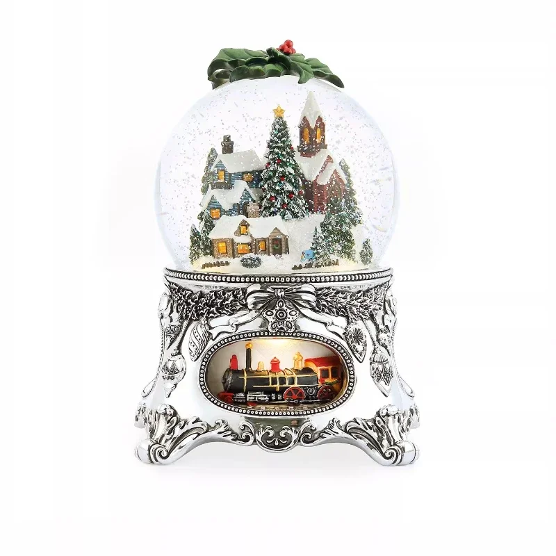 

Christmas crystal ball music box Ping An music box girl birthday Christmas gift for wife