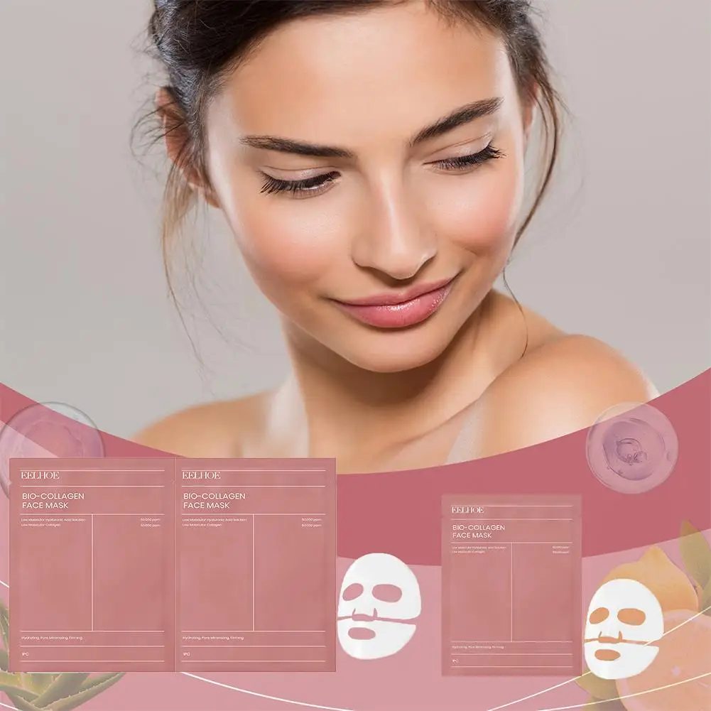 Collagen Face Mask Reduces Wrinkles Moisturizing Deep Hydration Firming Brightening Facial Beauty Skin Care Products