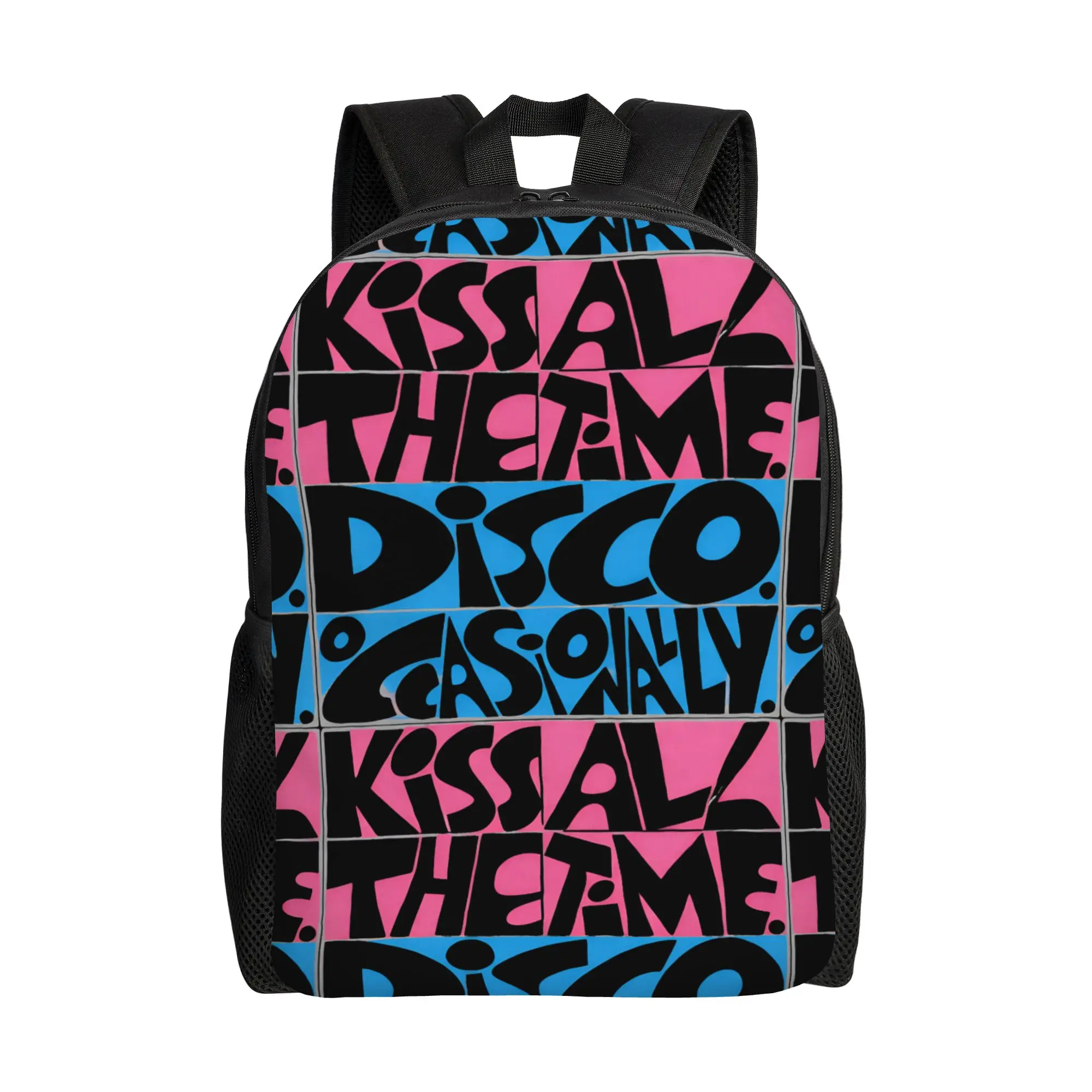 

Harrys Styles Kiss All The Time Disco Fashion Backpack Outdoor High School Business Daypack for Men Women Canvas Bags