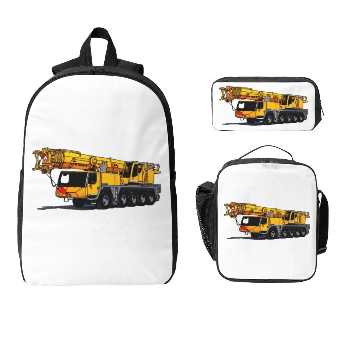 Mochila Liebherr Heavy Crane para estudiantes, niños y niñas, mochila escolar, bolsos de hombro para ordenador, bolsa de almuerzo con aislamiento de 3ps, estuche para lápices