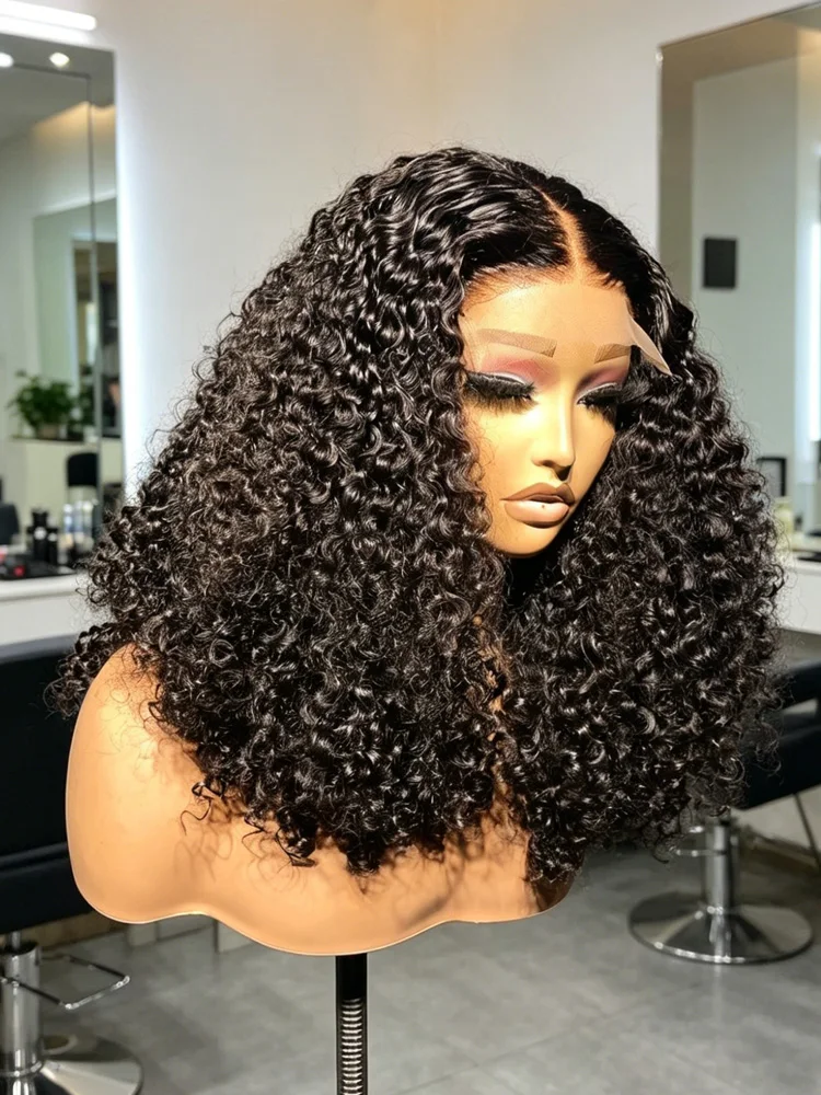 

Glueless Deep Wave Bob 13x4 Lace Front Wig Brazilian Human Hair 250% Density Pre Plucked For Black Women 5x5 Curly Ready To Wear