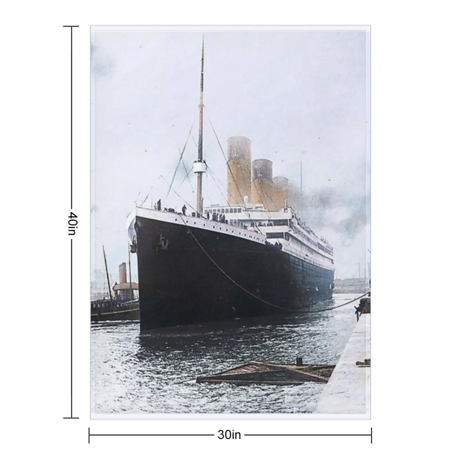Titanic prepares to leave port, 1912 Throw Blanket Stuffeds christmas gifts Sofa Throw for sofa Blankets