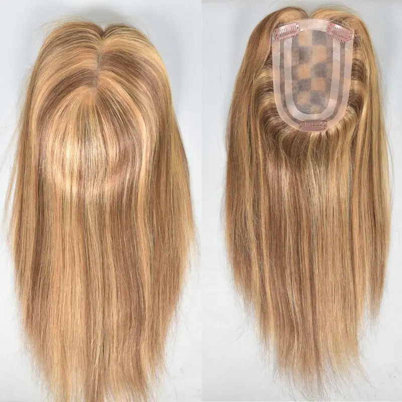 

14-дюймовые европейские женские топперы для волос, протез из натуральных человеческих волос, кружевные накладные накладки на клипсе для женщин, раствор от выпадения волос