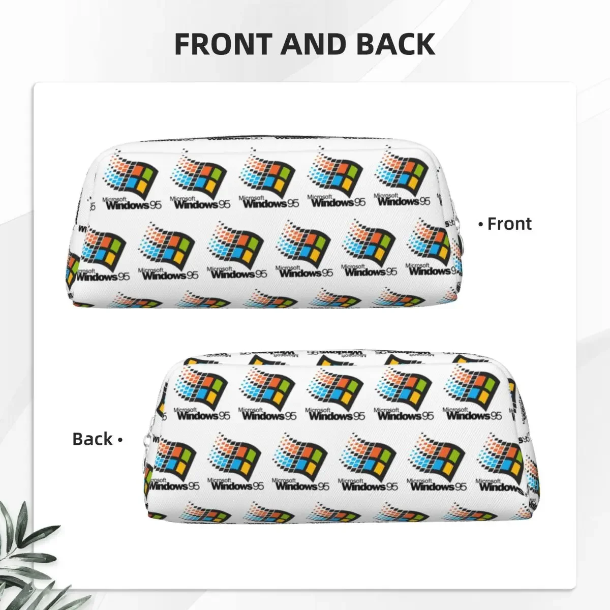 Windows 95 Small Pencil Case Pen Holder Large Storage Pen Box Pencil Bag for Studen School