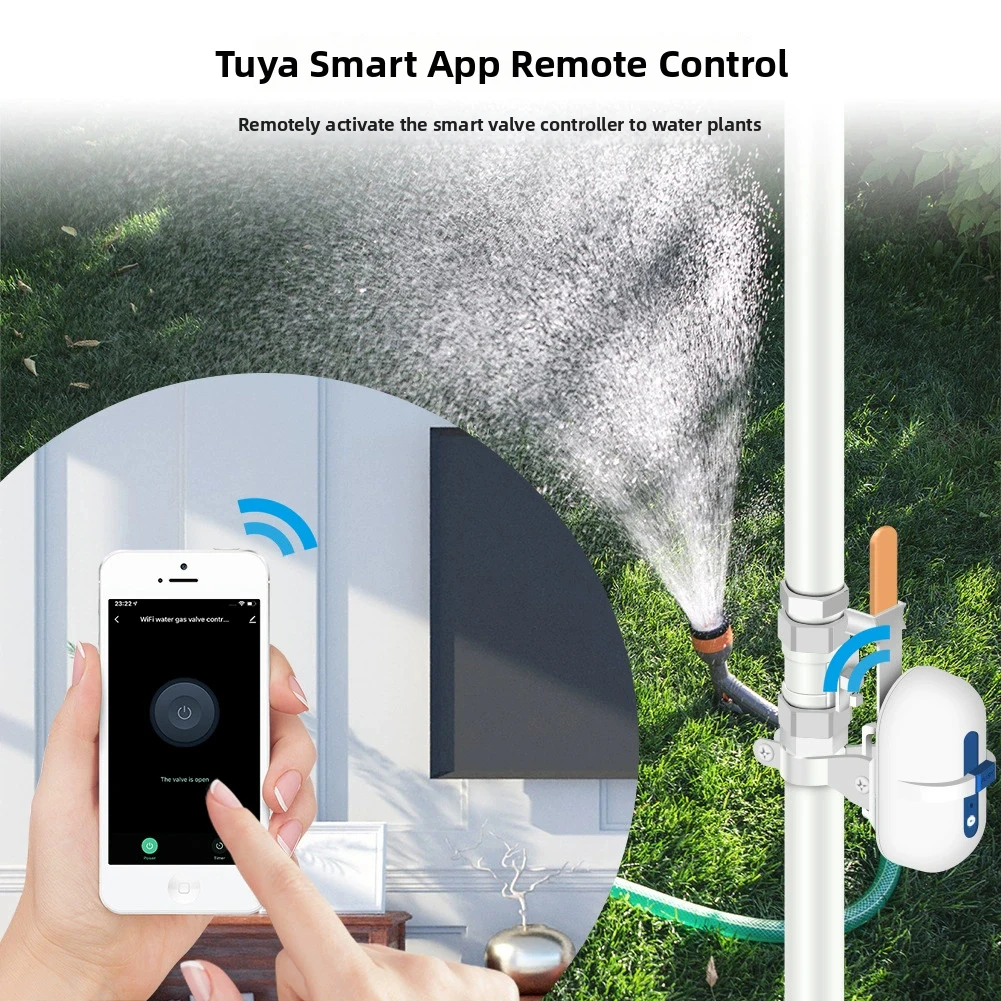 Smart Valve Controller Timed And Voice For Water Valves 1.27cm-2.54cm Pipes  Garden Sprinkler Controller Timing