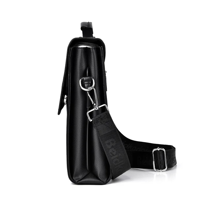 New Male Single Shoulder Satchel Pu Handheld Business Cross Section Briefcase Computer Bag