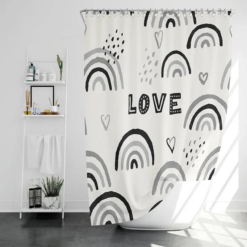 isn\'t wind simple home bathroom shower curtain small fresh partition  waterproof mildew-proof opaque