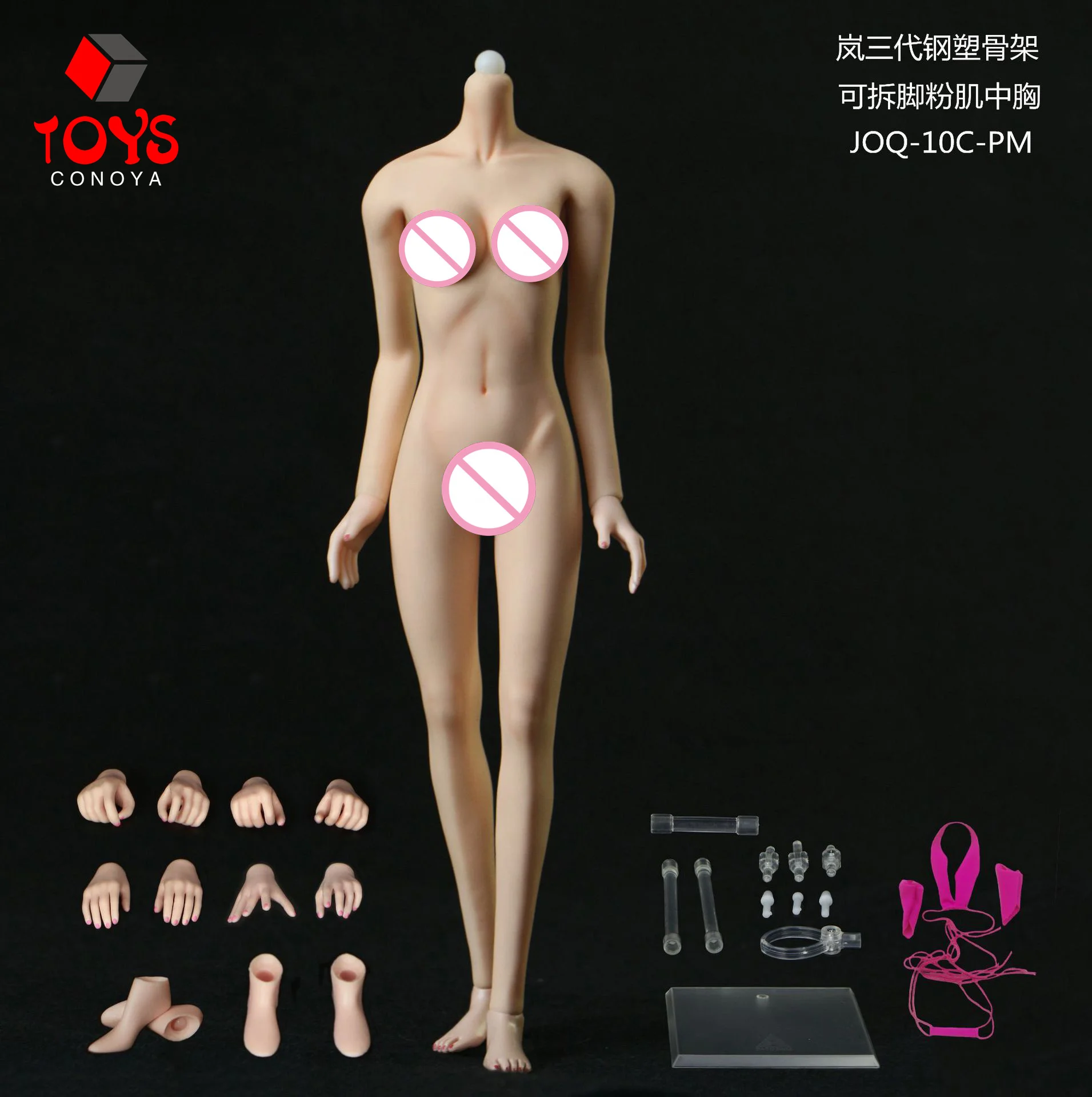 1/6 JIAOU DOLL JOQ-06C/JOQ07F/JOQ10C/JOQ-10D Super Flexible Seamless Female Body Middle Bust Metal Skeleton 12