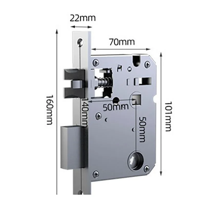 

Электронный дверной замок Tuya с корпусом замка 22x160 мм, приложение/отпечаток пальца/пароль/ключ/IC-карта/дистанционная разблокировка, умный противоугонный замок