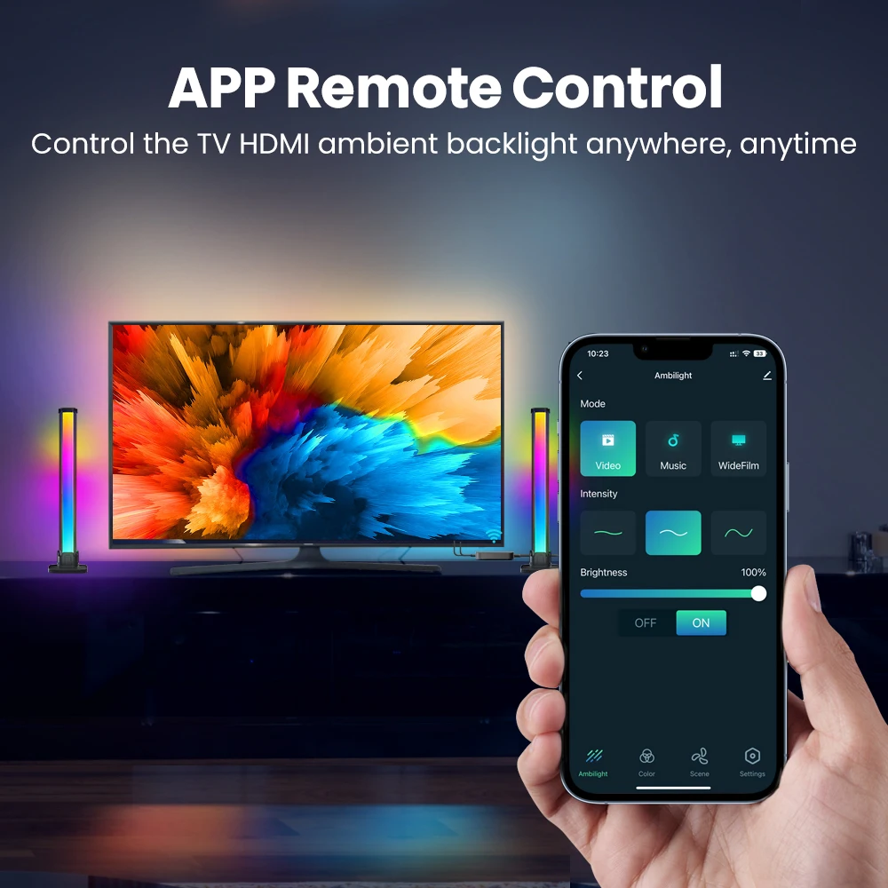 AVATTO Ambient TV PC podświetlenie Led Strip Light,Tuya WiFi HDMI ekran kolorowy zestaw oświetlenia Led synchronizacji działa dla Alexa Google home