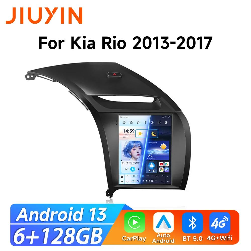 

JIUYIN Android13 Stereo For KIA RIO 3 2013-2014/2015/2016 Car Radio Multimedia Player GPS 2din Wireless CarPlay Auto DVD 4G WIFI