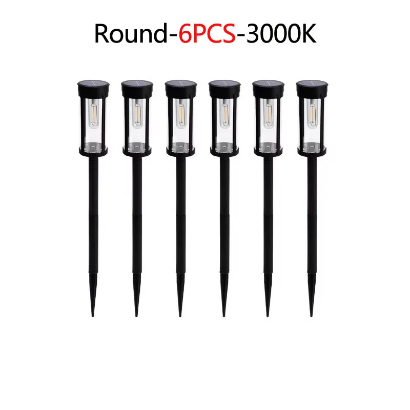 2/4/6 Stuks Retro Solar Pathway Warme Lichten Outdoor Waterdichte Tuin Gloeilamp voor Loopbrug Yard achtertuin Landschap Decor
