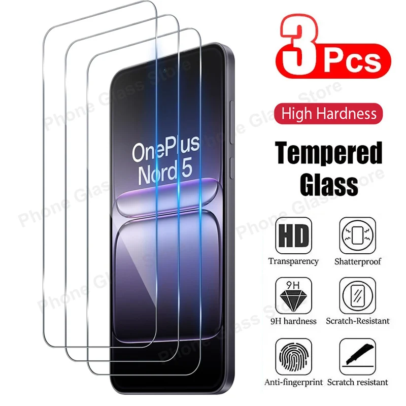 

3 шт. закаленное стекло для Oneplus Nord CE5 5 3 2 2T N10 N20 N30 N100 N300 CE 2 3 4 Lite Защитная пленка для экрана для Oneplus 10T 10R 9 RT