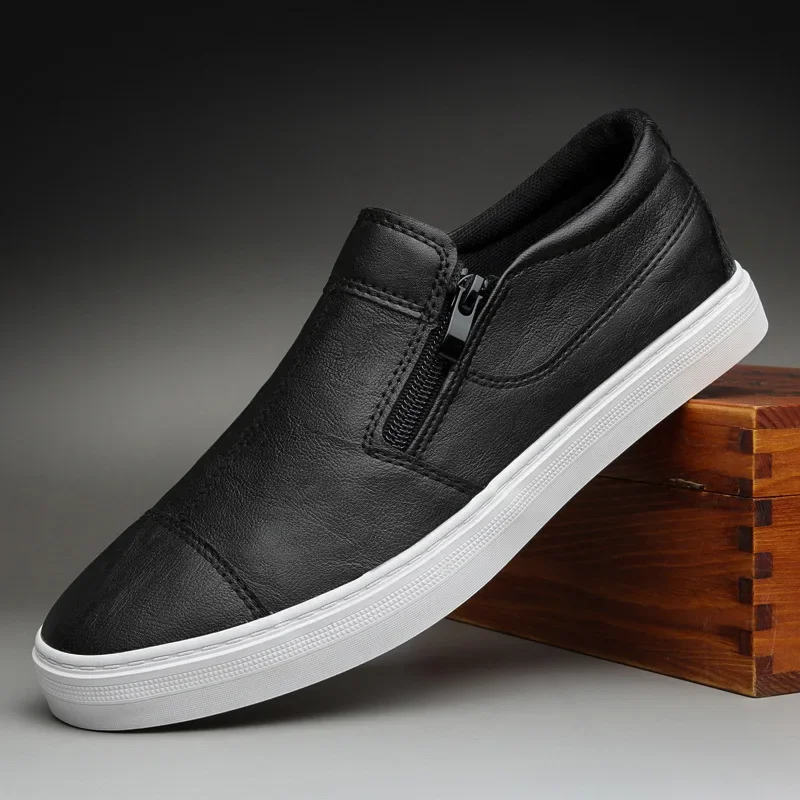 Summer Spring Leather Men Casual Shoes Large Size 45 Shoes for Man Outdoor Walking Mans Footwear Comfort Sports Shoes Men Loafer