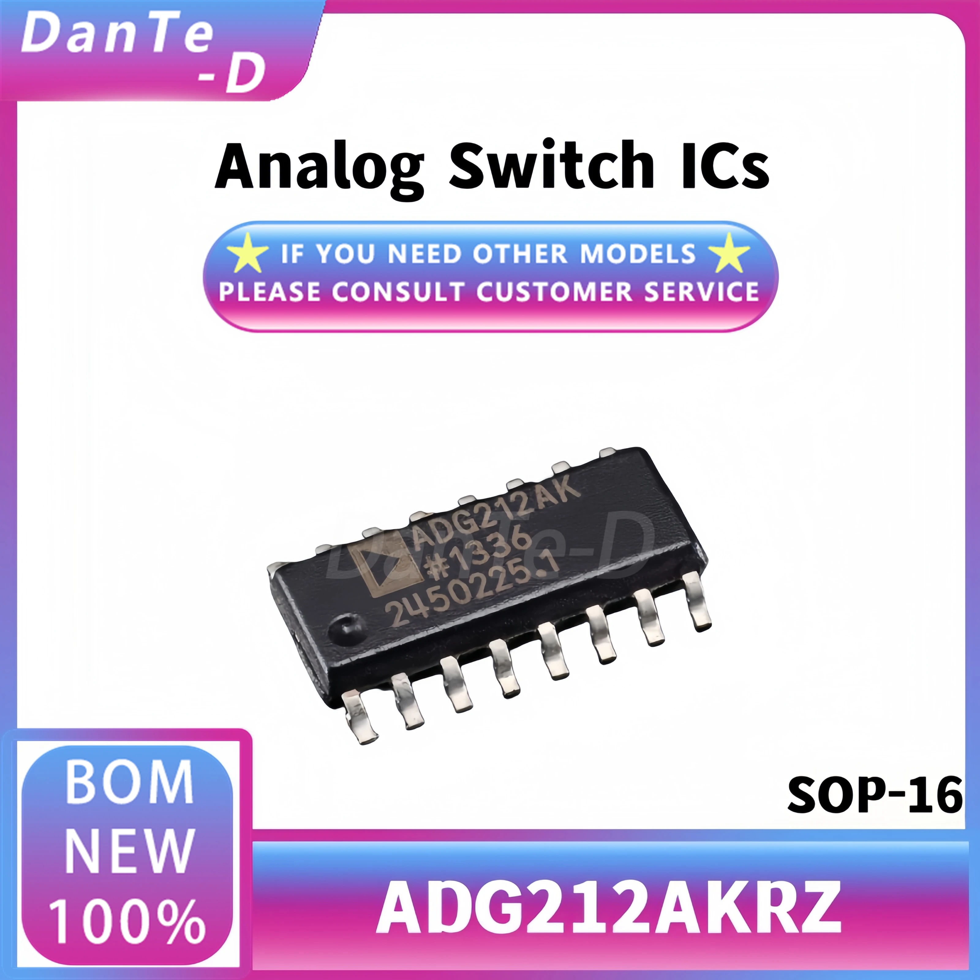 ADG212AKRZ ADG212AKR four-channel single-pole single-throw switch package SOP-16 New original