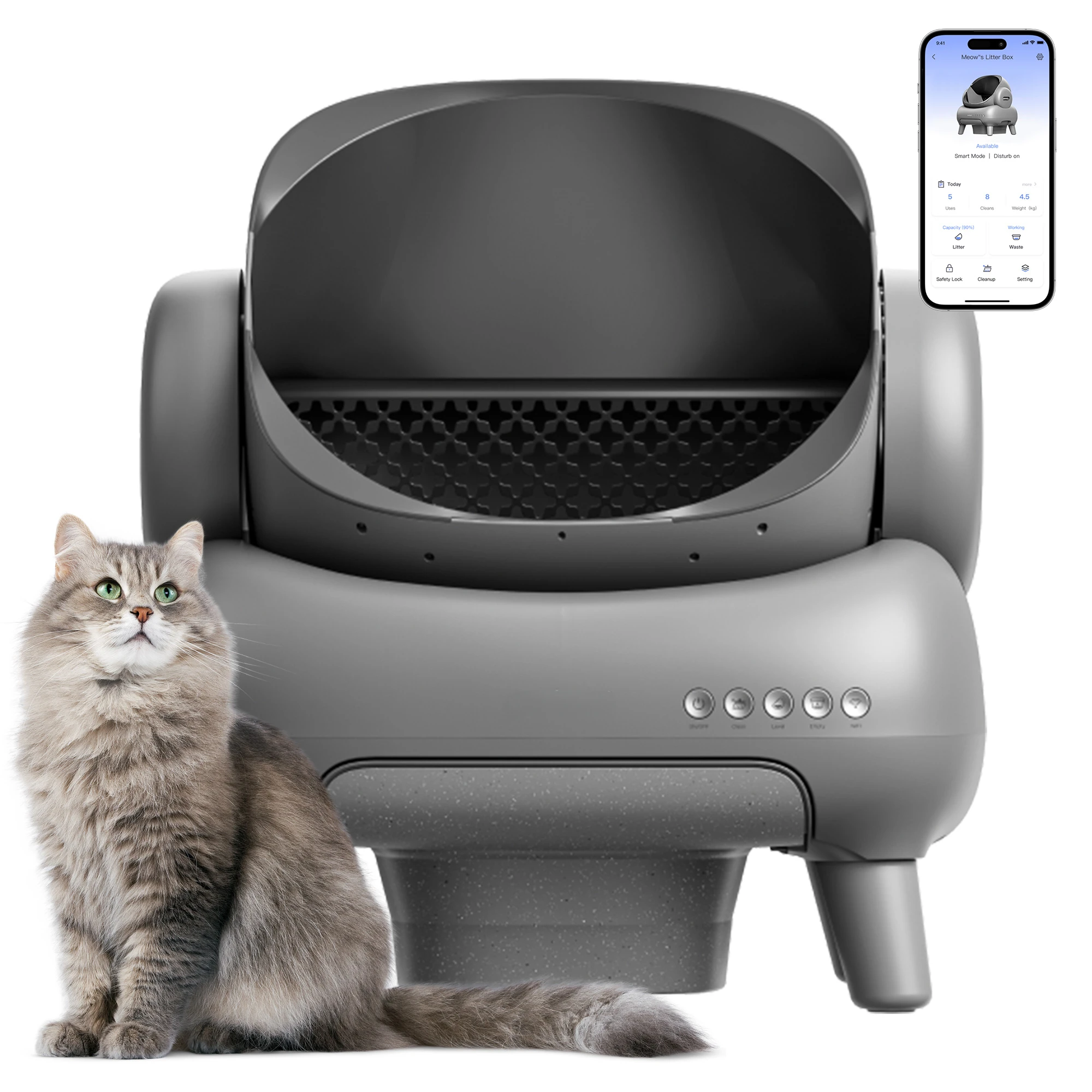 

Deodorizing Open-top Low Noise Automatic Cat Box