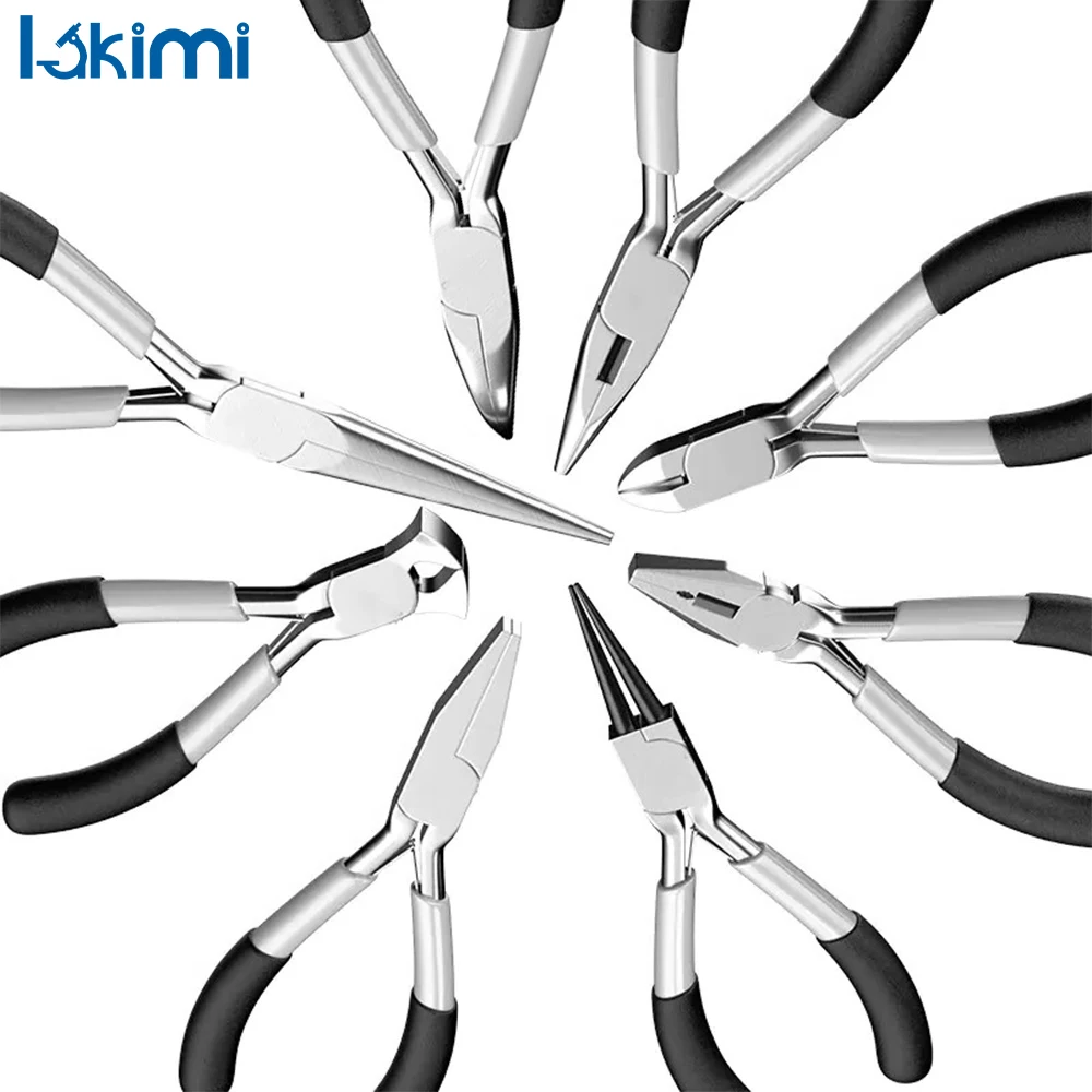 

Wire Binding Pliers Set with Flat Mouth, Pointed, Toothless, Oblique Mouth, Extended Needle Mouth LA-AA01