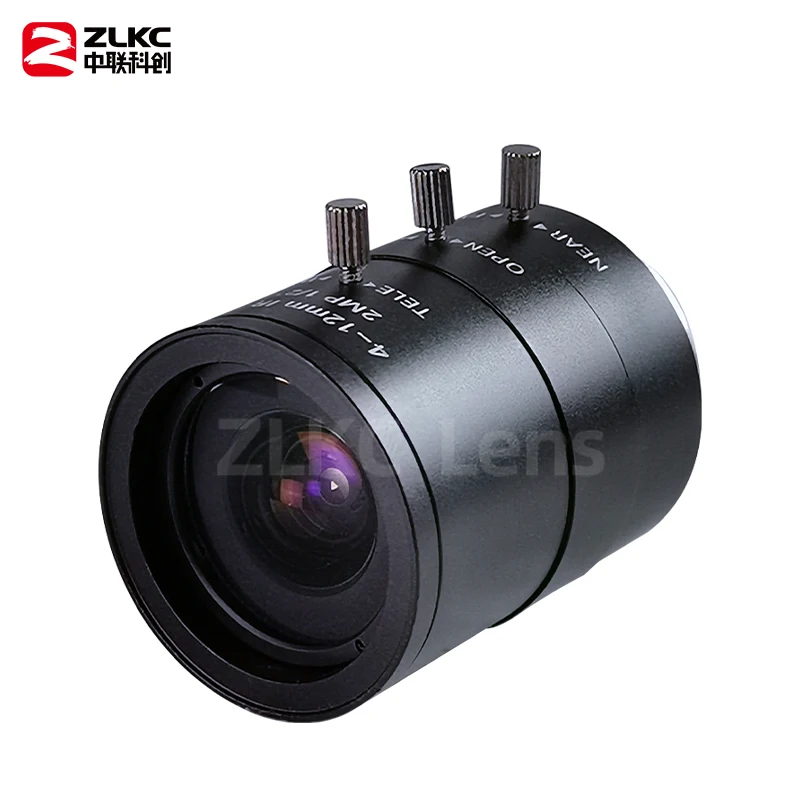 Macro Lens 4-12mm Varifocal C Mount HD Lens Manual Iris 1/2 Inch 2MP FA Optical Lens CCTV for Machine Vision Basler Camera