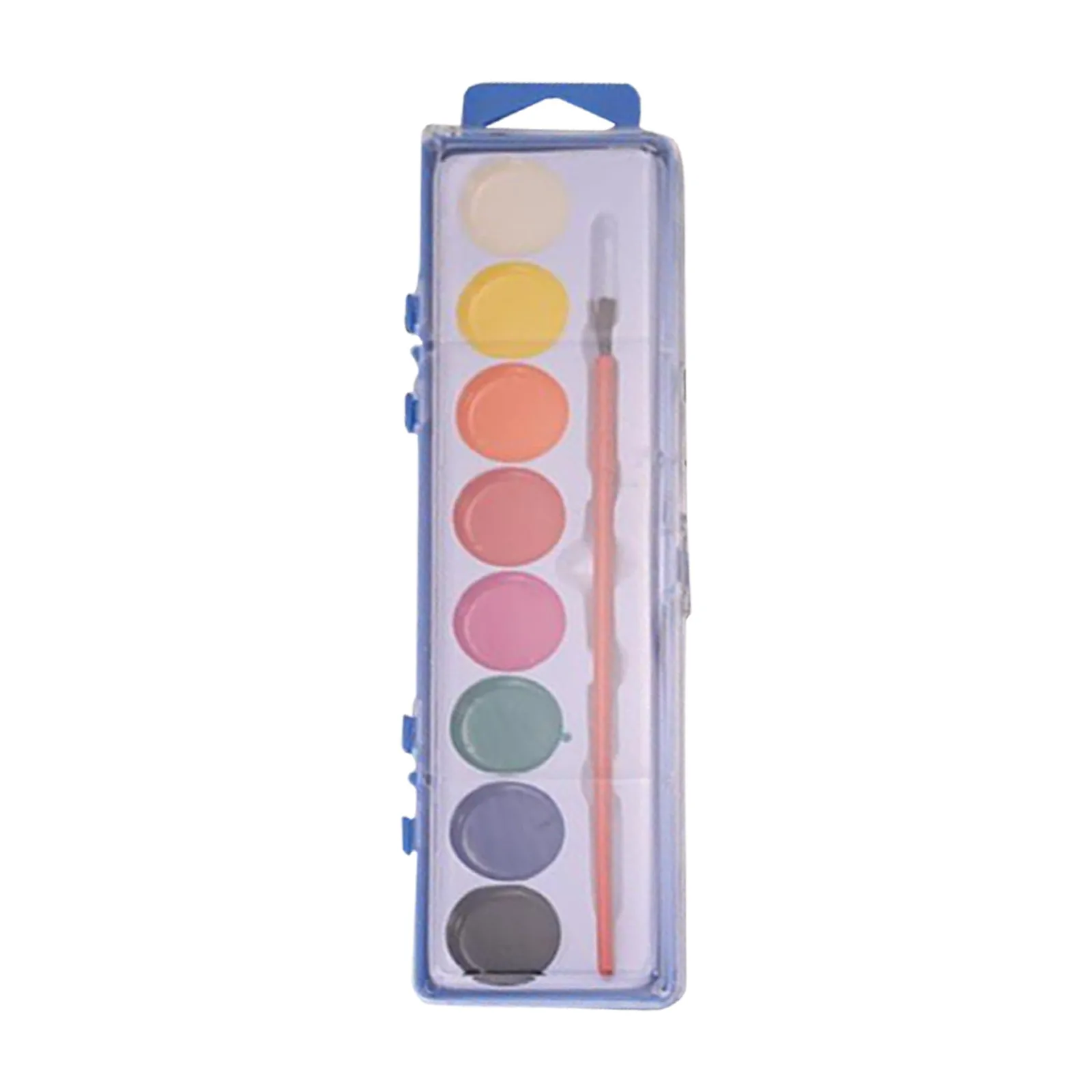 8/12/16 Color Watercolor Paint Set with Water Brush Pen Solid Painting Pigment Set Plastic Box Watercolor Pigment School